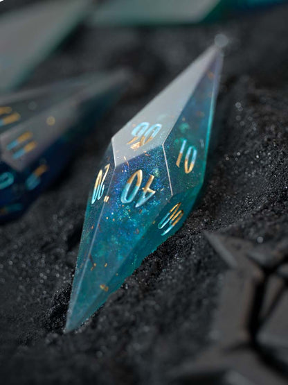 Aqua Tideglass (7-Piece Dice Set)